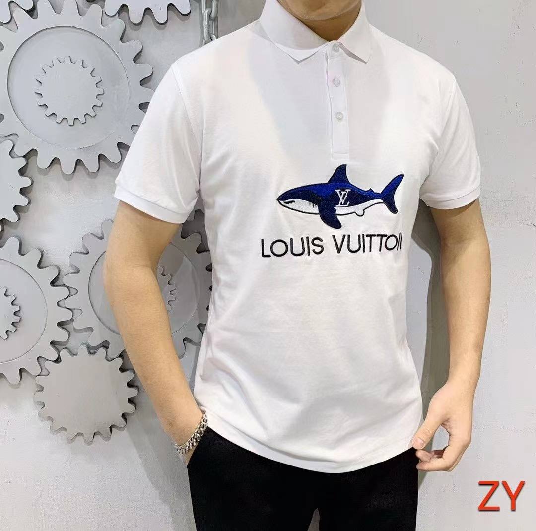 Shop Louis Vuitton 2022-23FW Unisex Short Sleeves Logo Luxury Polos by  lufine