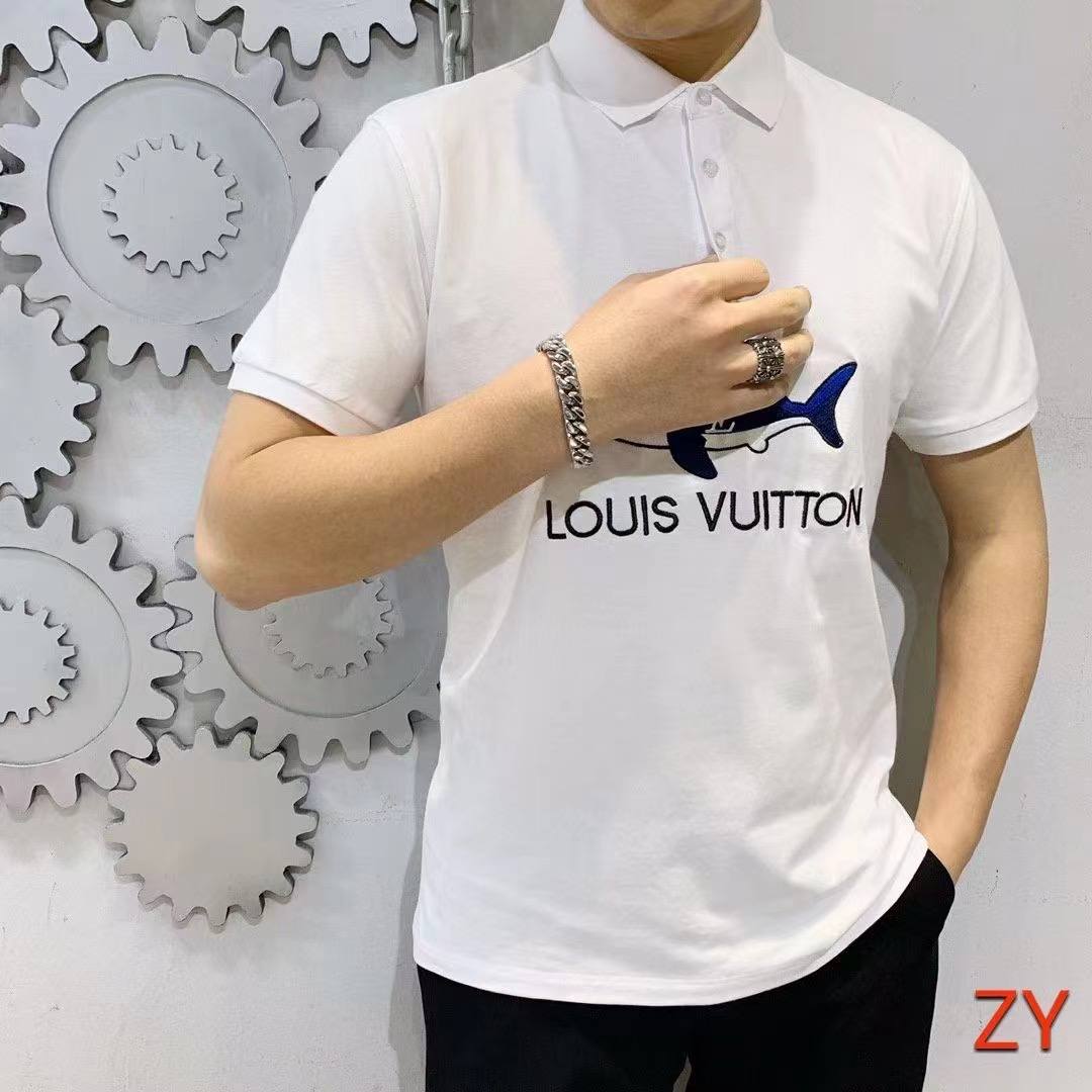 Shop Louis Vuitton 2022-23FW Unisex Short Sleeves Logo Luxury Polos by  lufine